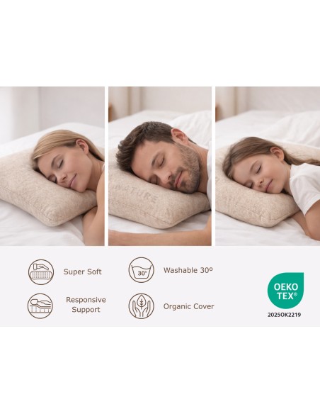 ALMOHADA LÁTEX ORGÁNICA - ALTURA 12CM