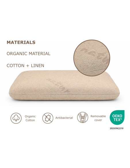 OREILLER EN LATEX BIOLOGIQUE - HAUTEUR 12 CM