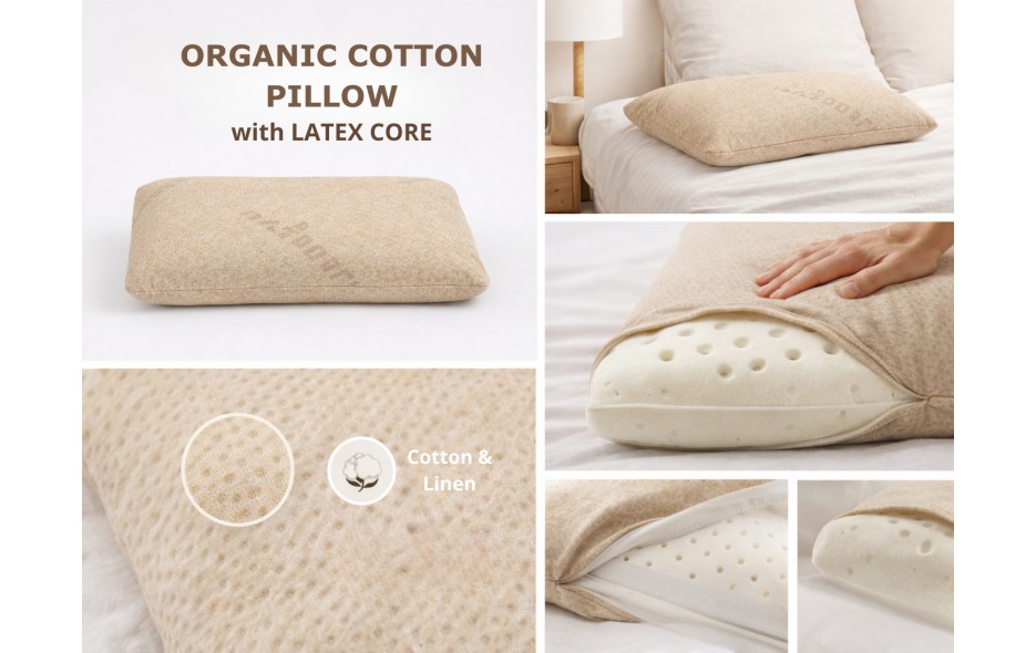 ALMOHADA LÁTEX ORGÁNICA - ALTURA 12CM