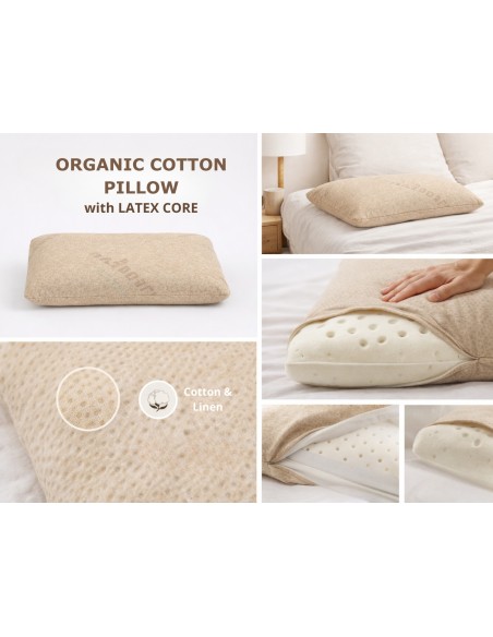 ALMOHADA LÁTEX ORGÁNICA - ALTURA 12CM