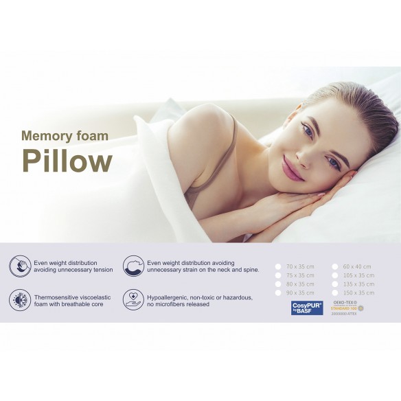 ALMOHADA VISCOELÁSTICA CONFORT - ALTURA 12 CM