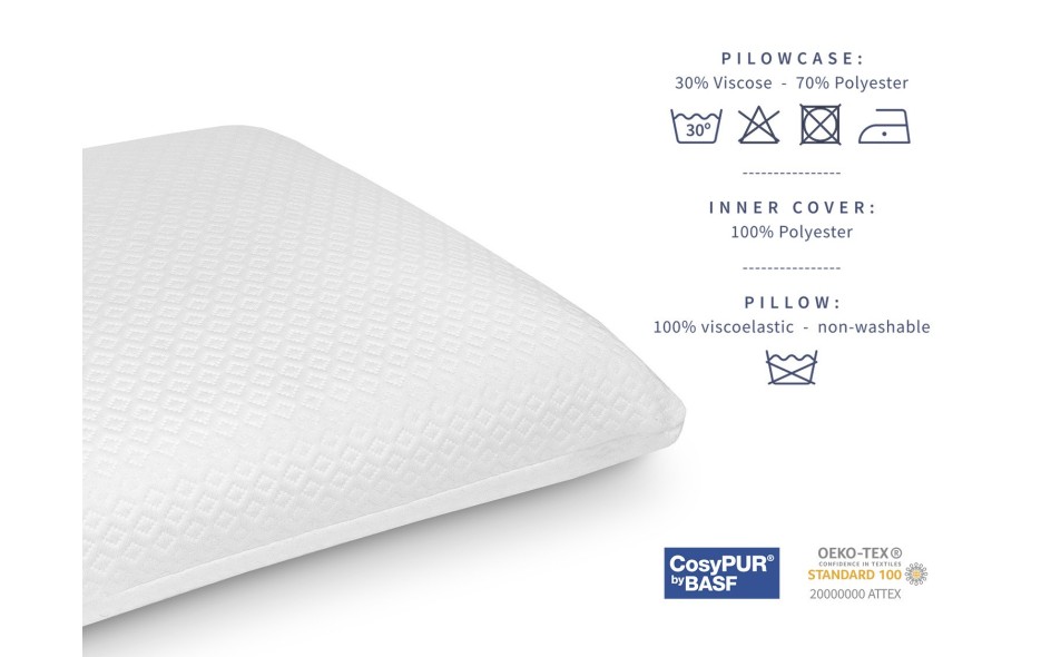ALMOHADA VISCOELÁSTICA CONFORT - ALTURA 12 CM