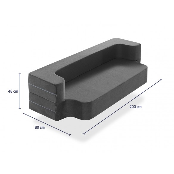 CANAPÉ LIT - DIMENSIONS - 90x190x24 CM